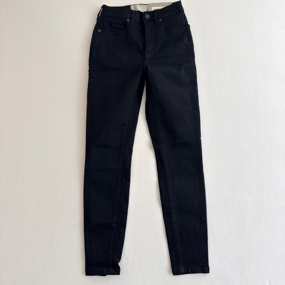 Everlane Curvy High-Rise Skinny Jeans 24 Black Minimalist Quiet Luxury Ankle NEW